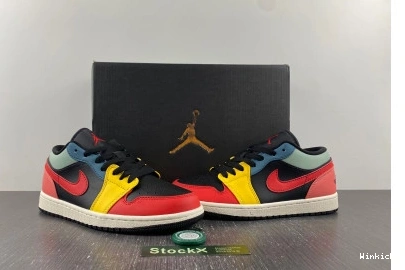 SE Jordan Low Black DN3739-060 Retro 1 Multi-Color 0727